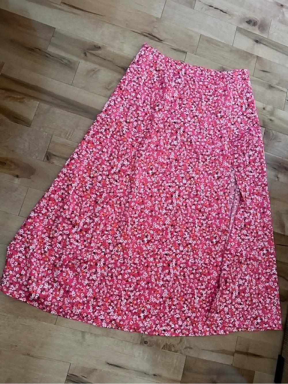 Dynamite Pink Floral Maxi Skirt